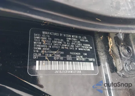 2019 Nissan Rogue Sport Sv from USA, damaged, VIN JN1BJ1CRXKW327269